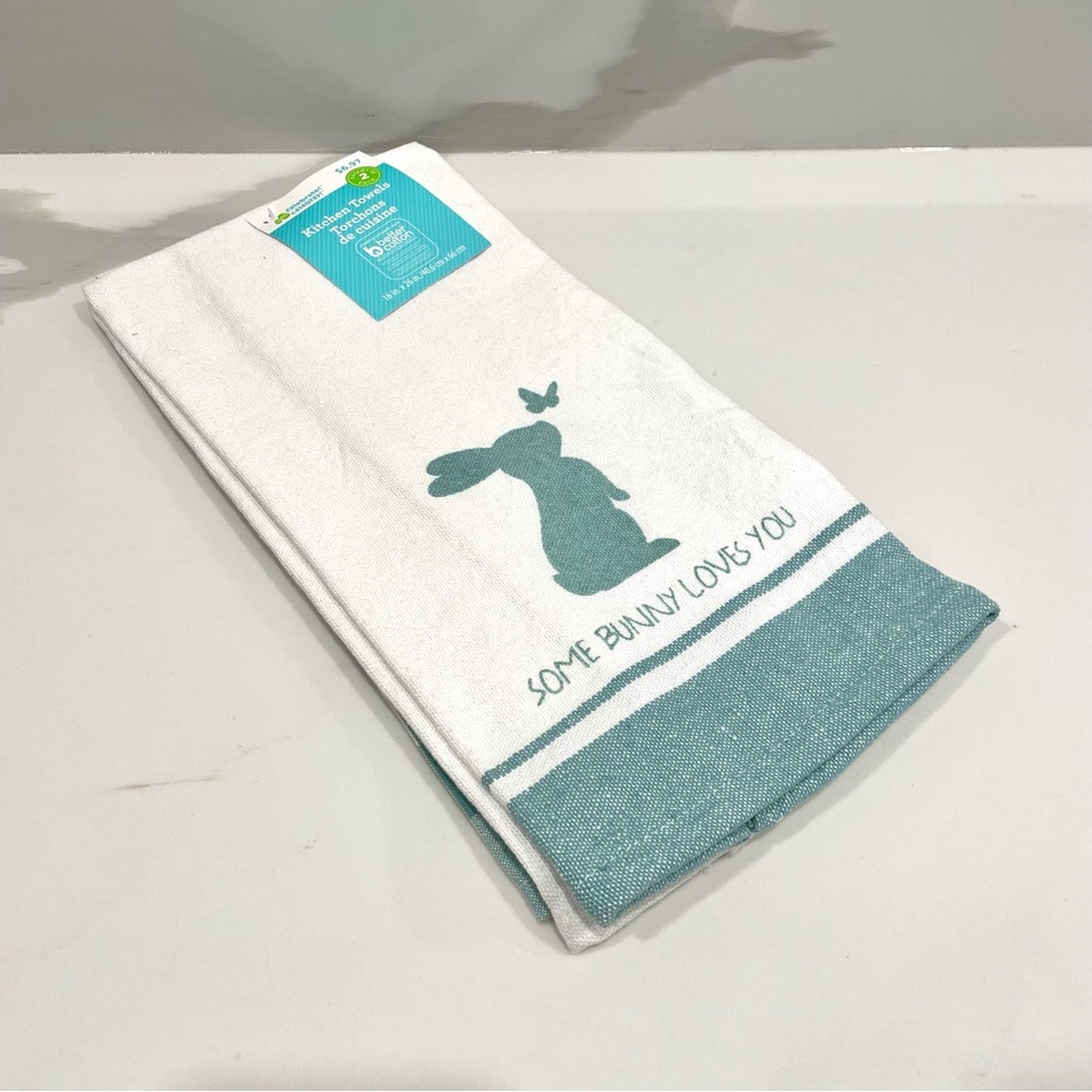 🟢10/$30 NEW Way To Celebrate! Easter Some Bunny Loves You Kitchen Towels